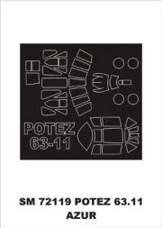 Potez 63-11 mask für Azure 1:72