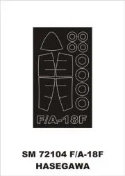 F/A-18F Hornet mask für Hasegawa 1:72