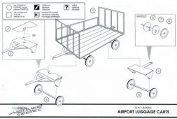 Airport Luggage Carts 1:144