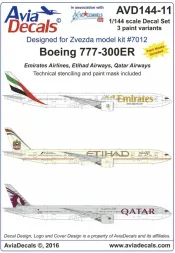 Boeing 777-300ER Arab carriers 1:144