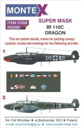 Bf 110C super mask für Dragon 1:32
