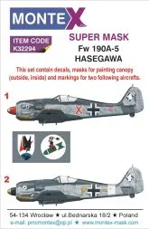 Fw 190A-5 super mask für Hasegawa 1:32