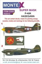 P-40K super mask für Hasegawa 1:32