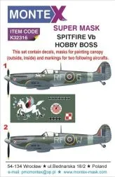 Spitfire Vb super mask for Hobby Hobby 1:32