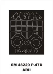 P-47D Razorback mask für Arii/ Otaki 1:48