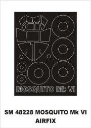 D.H. Mosquito MkVI mask für Airfix 1:48