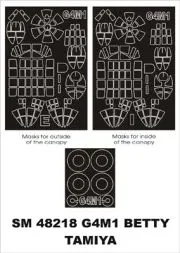 G4M1 Betty mask für Tamiya 1:48