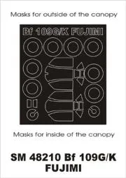 Bf 109G/K erla Haube mask für Fujimi 1:48