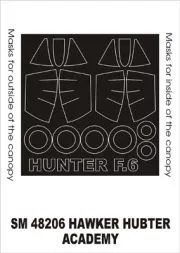 Hawker Hunter F6 mask for Academy 1:48