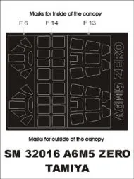 A6M5 Zero mask für Tamiya 1:32
