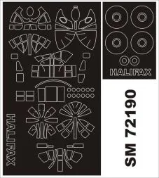 Halifax mask für Revell 1:72