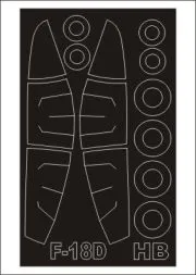 F/A-18D mask für Hobby Boss 1:48