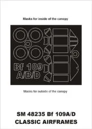 Bf 109A/B/D mask für Classic Airframes 1:48