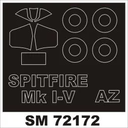 Spitfire Mk.I-V mask für AZmodel 1:72