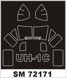 UH-1C mask für Hobby Boss 1:72