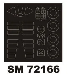 B-239 mini mask für Hasegawa 1:72