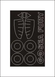 Sea Fury Fb.11 mask für Trumpeter 1:72