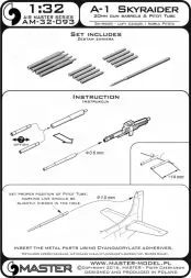 A-1 Skyraider - 20mm cannon barrels and Pitot Tube 1:32