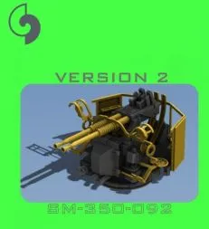 USN 40 mm/56 Bofors twin mount ver.2 1:350