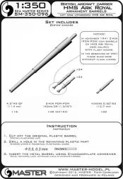 HMS Ark Royal armament barrels 1:350