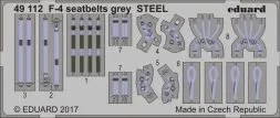 F-4 seatbelts grey STEEL 1:48