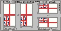 Royal Navy ensign flag WWII STEEL 1:350