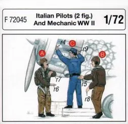 Italian Pilots and Mechanic WW II 1:72