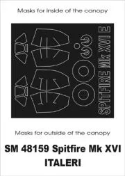 Spitfire Mk.XVIe mask für Italeri 1:48