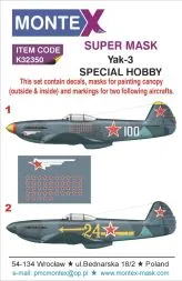 Yak-3 super mask for Special Hobby P.2 1:32
