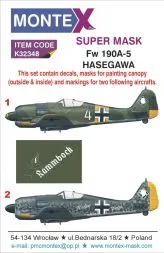 Fw 190A-5 super mask für Hasegawa 1:32
