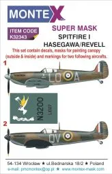Spitfire Mk.I super mask for Hase./ Revell 1:32