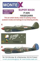 P-40N super mask für Hasegawa 1:32