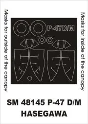 P-47D/M mask für Hasegawa 1:48
