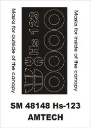 Henschel Hs 123 mask für AMT 1:48