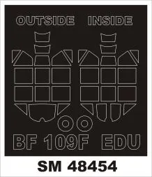 Bf 109F mask für Eduard 1:48
