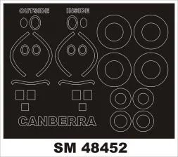 Canberra mask für Airfix 1:48