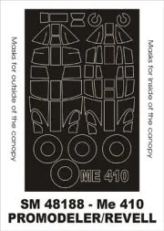 Me 410 mask für Promodeler/ Revell 1:48