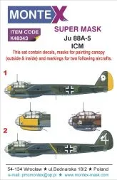Ju 88A-5 super mask für ICM 1:48