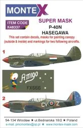 P-40N super mask für Hasegawa 1:48