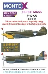 P-40 CU super mask für Airfix 1:48
