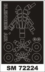 Blenheim Mk.I mask für Airfix 1:72