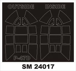 P-47D Razorback mask für Kinetic 1:24