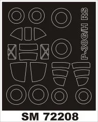 P-38G/H mask für RS Models 1:72