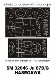 Ju 87D/G mask für Hasegawa 1:32