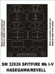 Spitfire Mk.I-V mask für Hasegawa/ Revell 1:32