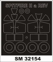 Spitfire Mk.II mask für Revell 1:32