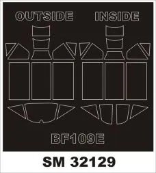 Bf 109E-4/7 mask für Dragon 1:32