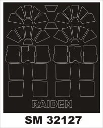 J2M Raiden mask für Hasegawa 1:32