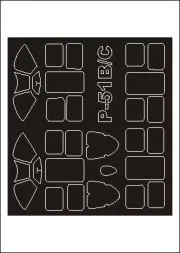 P-51B/C mask für Trumpeter 1:32