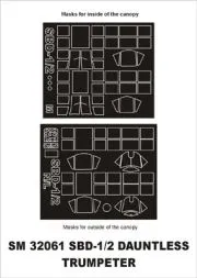 SBD-1/4 mask für Trumpeter 1:32